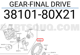Nissan 3810180X21 GEAR-FINAL DRIVE