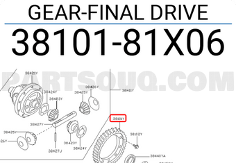 Nissan 3810181X06 GEAR-FINAL DRIVE