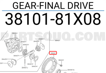 Nissan 3810181X08 GEAR-FINAL DRIVE