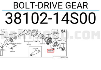 Nissan 3810214S00 BOLT-DRIVE GEAR