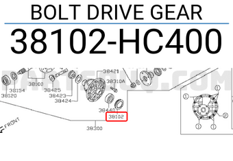 Nissan 38102HC400 BOLT DRIVE GEAR
