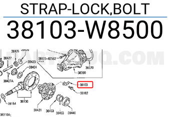 Nissan 38103W8500 STRAP-LOCK,BOLT