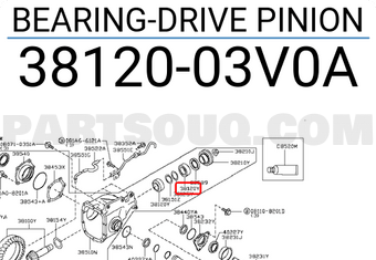 Nissan 3812003V0A BEARING-DRIVE PINION