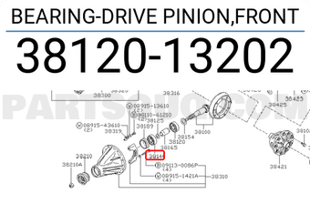 Nissan 3812013202 BEARING-DRIVE PINION,FRONT