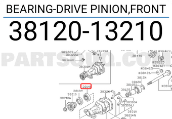 Nissan 3812013210 BEARING-DRIVE PINION,FRONT