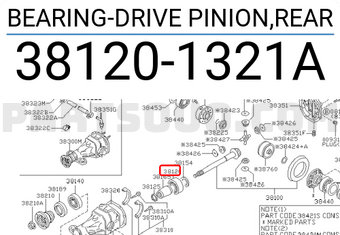 Nissan 381201321A BEARING-DRIVE PINION,REAR