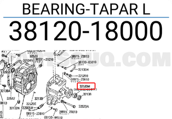 Nissan 3812018000 BEARING-TAPAR L