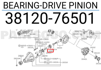 Nissan 3812076501 BEARING-DRIVE PINION