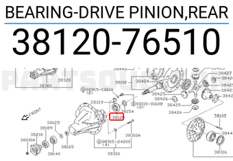 Nissan 3812076510 BEARING-DRIVE PINION,REAR
