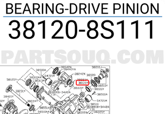 Nissan 381208S111 BEARING-DRIVE PINION