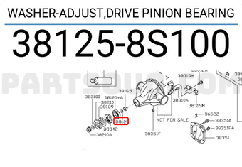 Nissan 381258S100 WASHER-ADJUST,DRIVE PINION BEARING