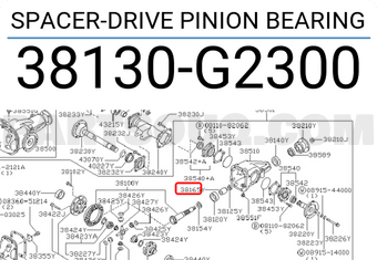 Nissan 38130G2300 SPACER-DRIVE PINION BEARING