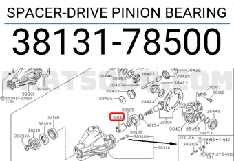 Nissan 3813178500 SPACER-DRIVE PINION BEARING