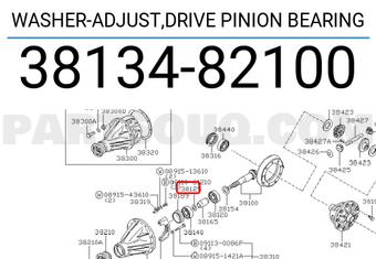 Nissan 3813482100 WASHER-ADJUST,DRIVE PINION BEARING