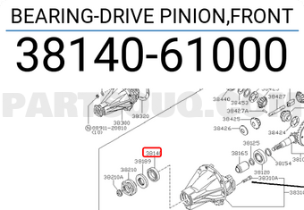 Nissan 3814061000 BEARING-DRIVE PINION,FRONT