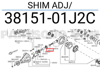 Nissan 3815101J2C SHIM ADJ