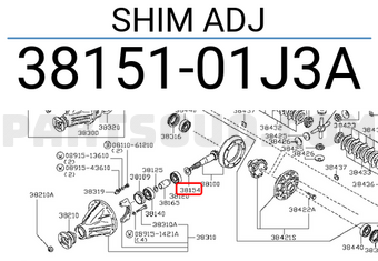 Nissan 3815101J3A SHIM ADJ