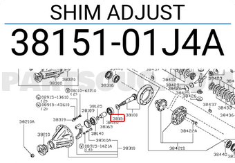 Nissan 3815101J4A SHIM ADJUST
