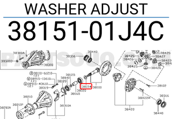 Nissan 3815101J4C WASHER ADJUST
