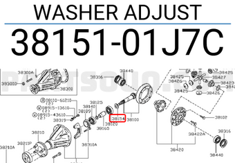 Nissan 3815101J7C WASHER ADJUST
