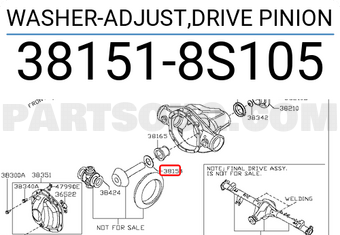 Nissan 381518S105 WASHER-ADJUST,DRIVE PINION