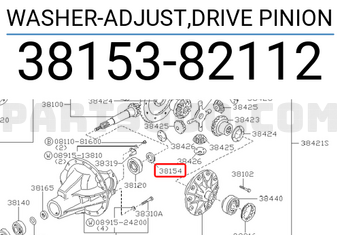 Nissan 3815382112 WASHER-ADJUST,DRIVE PINION