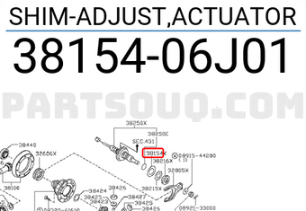 Nissan 3815406J01 SHIM-ADJUST,ACTUATOR