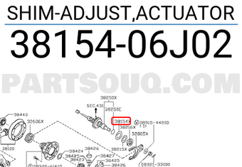 Nissan 3815406J02 SHIM-ADJUST,ACTUATOR
