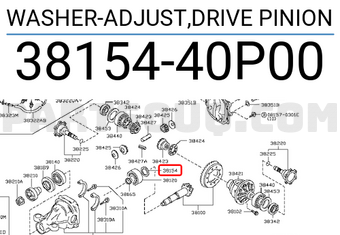 Nissan 3815440P00 WASHER-ADJUST,DRIVE PINION