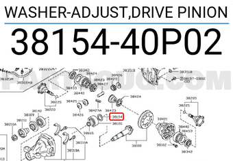 Nissan 3815440P02 WASHER-ADJUST,DRIVE PINION