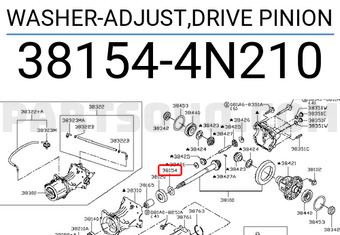 Nissan 381544N210 WASHER-ADJUST,DRIVE PINION