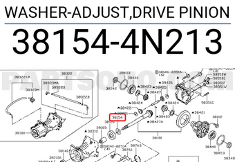 Nissan 381544N213 WASHER-ADJUST,DRIVE PINION