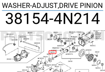 Nissan 381544N214 WASHER-ADJUST,DRIVE PINION