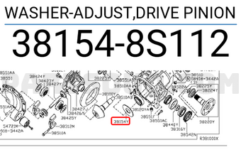 Nissan 381548S112 WASHER-ADJUST,DRIVE PINION
