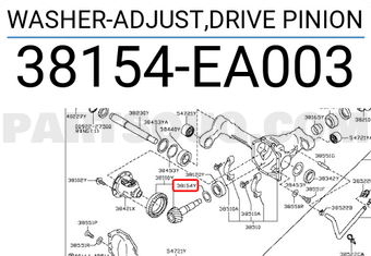 Nissan 38154EA003 WASHER-ADJUST,DRIVE PINION