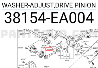 Nissan 38154EA004 WASHER-ADJUST,DRIVE PINION