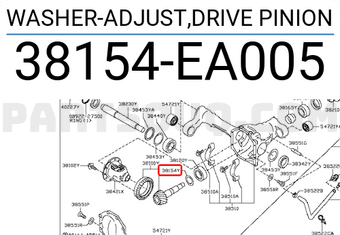 Nissan 38154EA005 WASHER-ADJUST,DRIVE PINION
