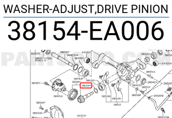 Nissan 38154EA006 WASHER-ADJUST,DRIVE PINION