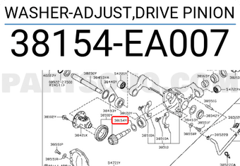 Nissan 38154EA007 WASHER-ADJUST,DRIVE PINION