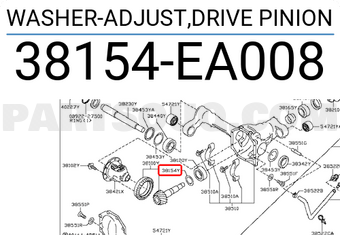 Nissan 38154EA008 WASHER-ADJUST,DRIVE PINION