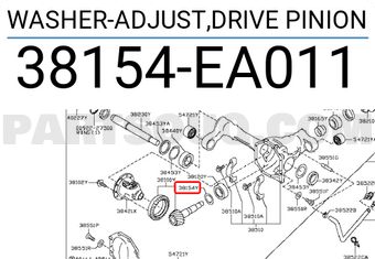 Nissan 38154EA011 WASHER-ADJUST,DRIVE PINION