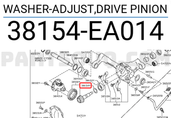 Nissan 38154EA014 WASHER-ADJUST,DRIVE PINION
