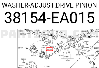 Nissan 38154EA015 WASHER-ADJUST,DRIVE PINION