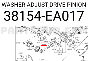 Nissan 38154EA017 WASHER-ADJUST,DRIVE PINION