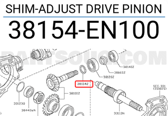 Nissan 38154EN100 SHIM-ADJUST DRIVE PINION