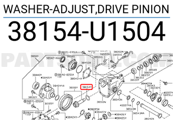 Nissan 38154U1504 WASHER-ADJUST,DRIVE PINION