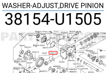 Nissan 38154U1505 WASHER-ADJUST,DRIVE PINION