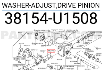 Nissan 38154U1508 WASHER-ADJUST,DRIVE PINION