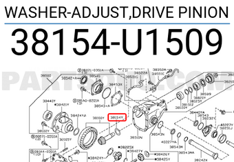 Nissan 38154U1509 WASHER-ADJUST,DRIVE PINION