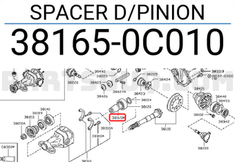Nissan 381650C010 SPACER D/PINION